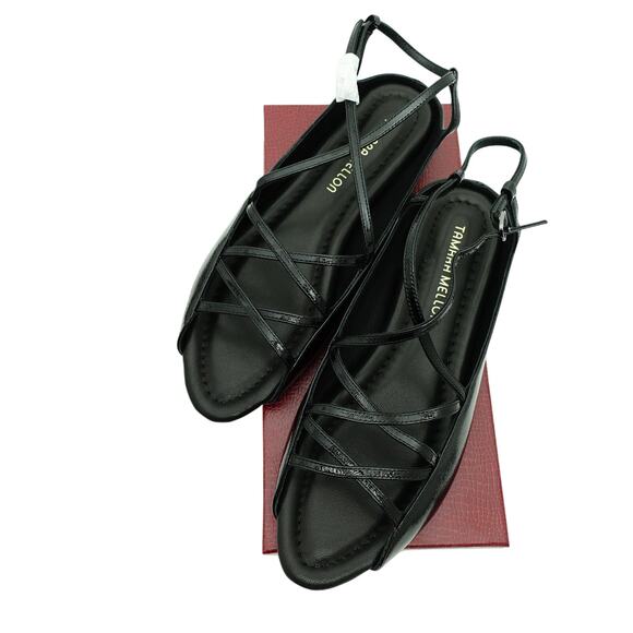 Tamara Mellon Shoes - NWT Tamara Mellon Black Patent Leather Slingback Comfort Minimalist Flats 7.5